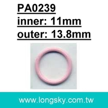 (PA0239/11mm) Nylon coated metal bra strap ring