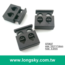 (#ST0637) cord hole 5mm rectangle single hole cord stoppers for coat
