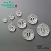 (B9051/20,24,28,33,40,44,48,54L) slot hole transparent button with glory glitters for lady apparel button