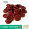 (#P06CR1-4) 15mm dark red color 4-hole polyester resin button for craft card