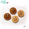 (#W0234) 4 hole coffee brown wooden garment button