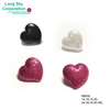 Heart shaped button, pearl heart button, glitter heart button (B6658)