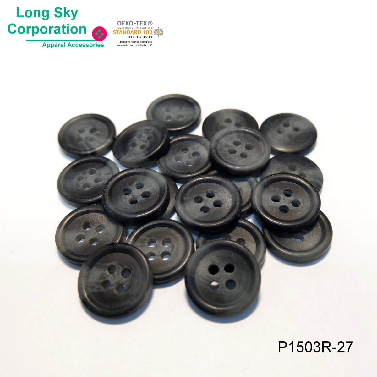 (#P1503R) different button colors for designers dull finish horn like 4 hole suit button