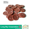 (#P06CR1-3) 15mm copper color 4-hole polyester resin hat button