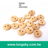 (#W0909F) 16L 2 holes classical flat back natural wood button for craft