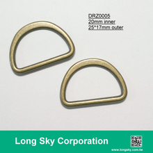 (#DRZ0005/20mm inner) flat D shape ring buckle for fabric belt