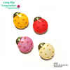 (B1658) cute colored ladybug button, red glitter lady bug button