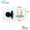 (#B3318) Ball type white and black chef coat button