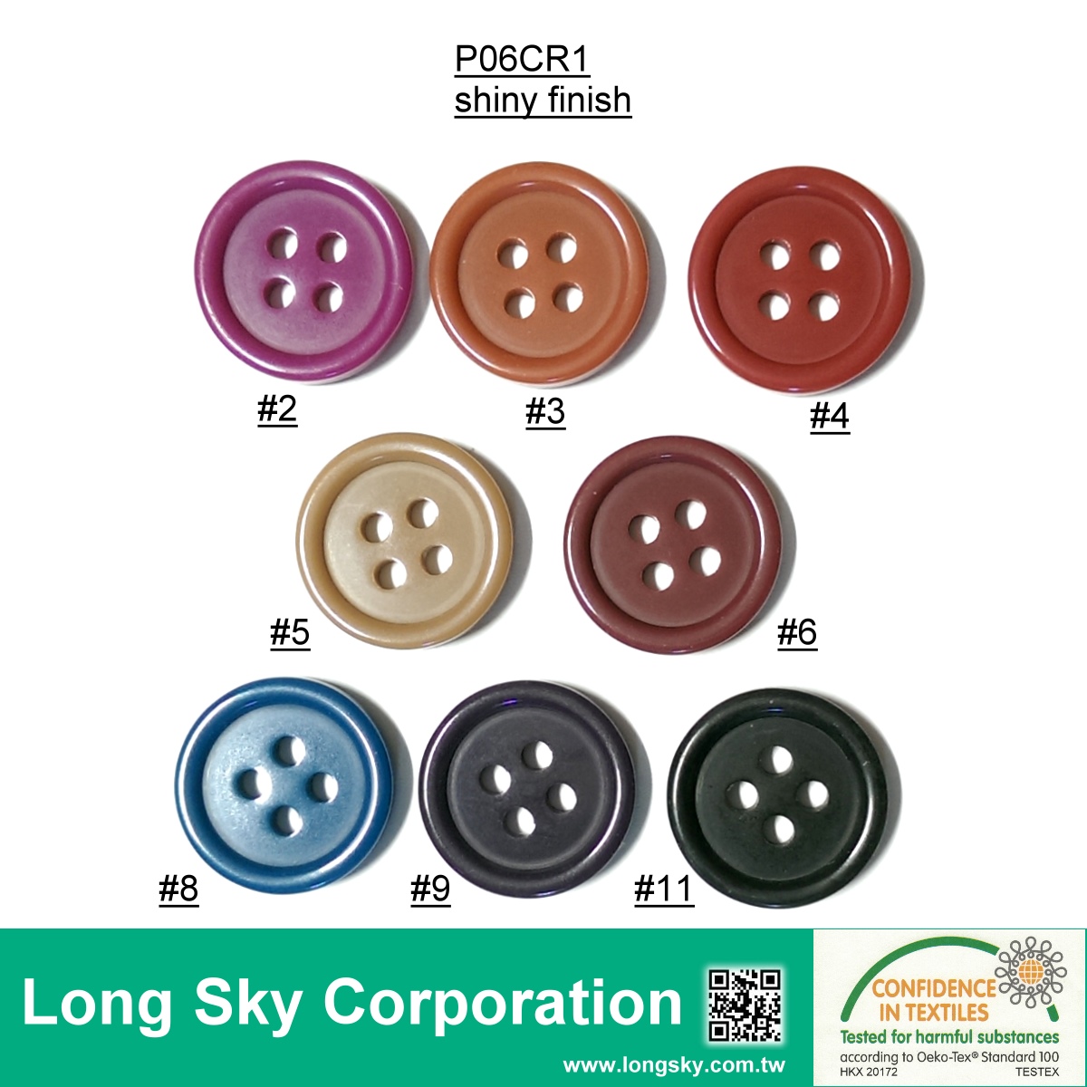 (#P06CR1-5) 15mm wine color 4-hole polyester resin children craft button