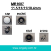(MB1687/11.5mm) Eco friendly white chalk top prong snap button for fashion brand shirt