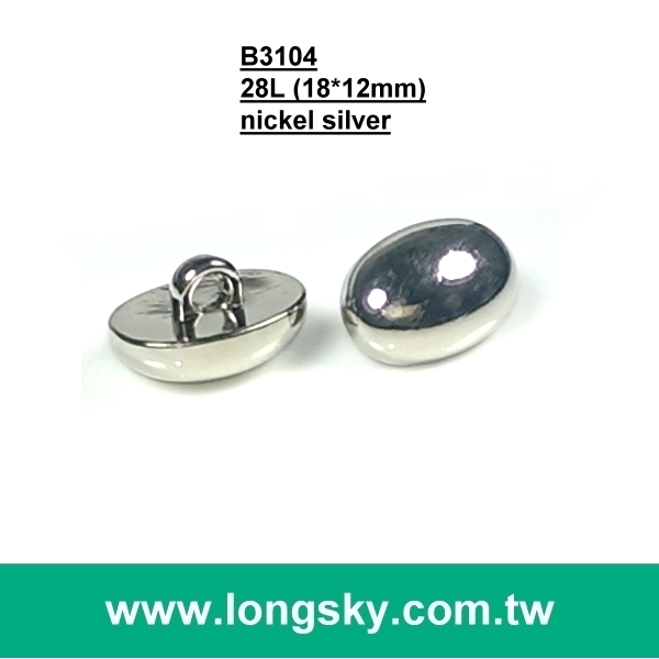 (#B3104/28L) 18mm x 12mm plastic oval shank button