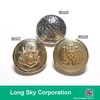(#B6327~29) royal style pattern shank button in gold color, silver color