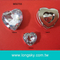 (#MS0705) Sewing on metal clothing button with heart stones