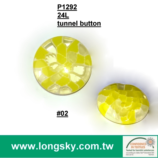 (#P1292/col 02) 2015 fancy fashion designer yellow color block clothing buttons