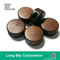 (#W0922) 23mm round dark brown colour wooden drawstring cord end for 9mm flat cord strap
