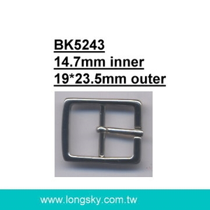 Square small clothing buckle with prong (#BK5243/14.7mm inner)