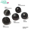 (B6670~B6674) Black color matt imitation eather finish garment buttons