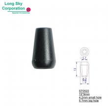 (#ST0522) black nylon plastic bell shape cord lock ends cord for clothes rope