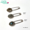 Oval shape antique safety pin (SP0072/42mm, 1.65")