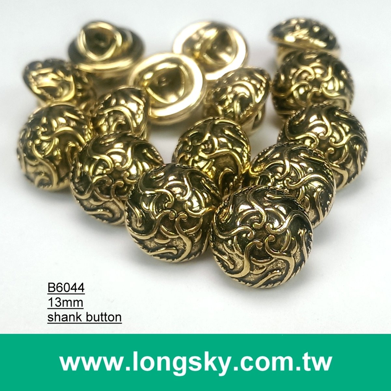 (#B6044/13mm) Taiwan produced stripe pattern small shank buttons for clothing