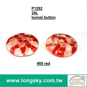 (#P1292-05) 2015 custom made fashion show designer plastic red round clothing buttons