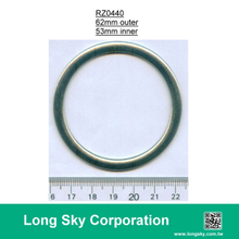 (#RZ0440/53mm) silver zinc metal ring for 2 inch wide fabric webbing