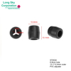 (#ST0534) 6.8mm hole big black PVC plastic face cover cord adjuster cord ends