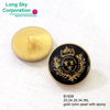 (B1838/20L,24L,28L,34L,36L) crown pattern golden hot stamping suit button manufacturer