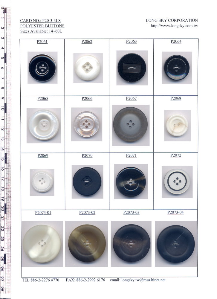 Big Polyester Resin Buttons