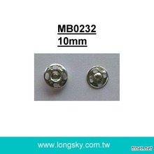 (#MB0232/10mm) metal sewing on press snap button