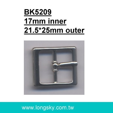 Square metal belt buckle with prong (#BK5216/18mm inner)