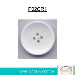 (#P02CR1) Oeko-tex standard white plastic polyester resin sweater button
