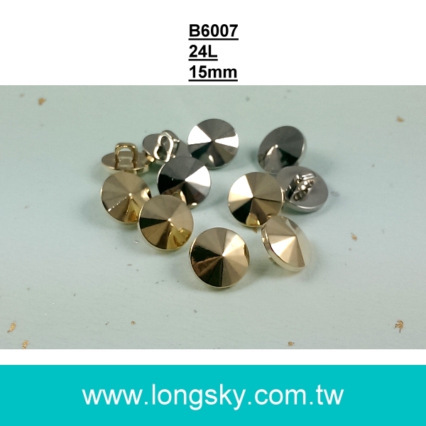 (#B6007/15mm) high quality gold plated fashion abs button factory in Taiwan