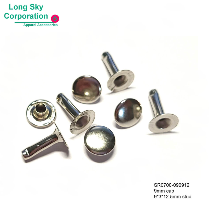 (SR0700) 7mm, 8mm, 9mm, 10mm iron stud rivet with cap Buy stud, rivet, bag rivet Product on