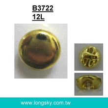 (#B3722/12L) gold small shank button for blouse
