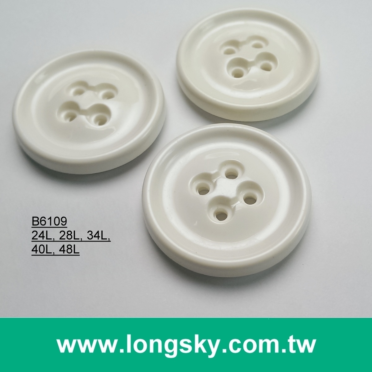 (#B6109) round button with fancy 4 holes nylon plastic women coat button