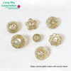 Glitter button with crystal stone (B47-4-1)