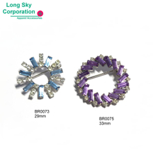 3cm Fashionable acrylic stone and rhinestone brooch apparel ornaments (BR0073, BR0075)