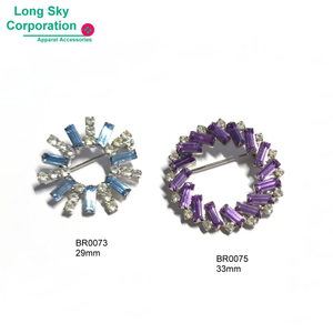 3cm Fashionable acrylic stone and rhinestone brooch apparel ornaments (BR0073, BR0075)