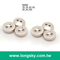 (#B4885) 2-hole classic small size round designer shiny silver coat button