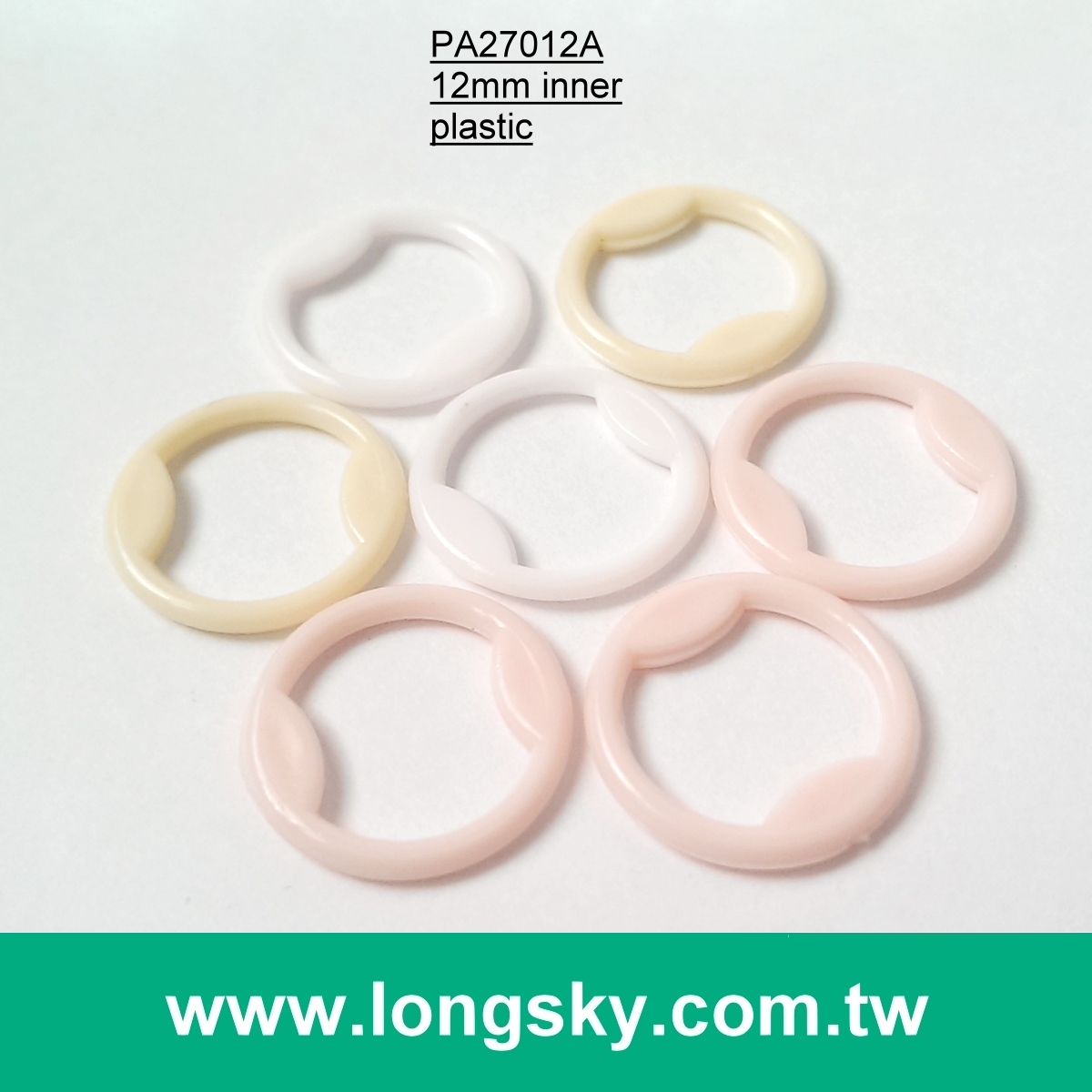 (#PA27012A/12mm inner) plastic O-ring for corset, bustier and bra