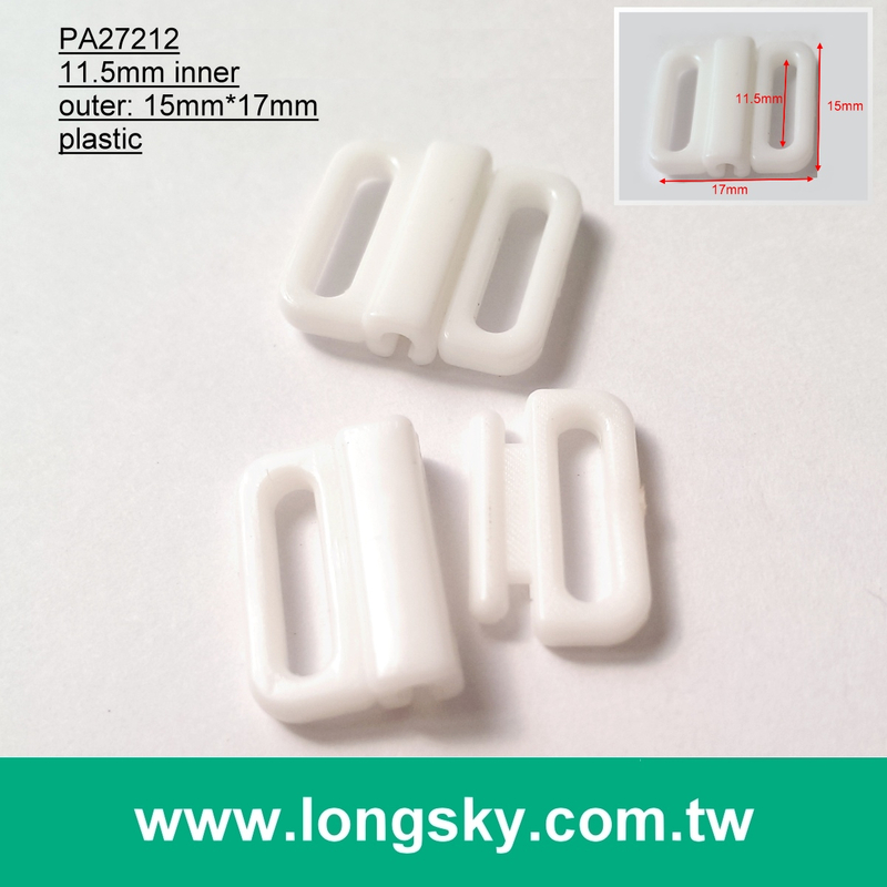 (#PA27212/11.5mm inner) plastic couple hook for front festening bra, front clasp bra