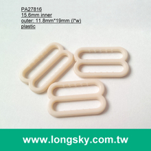 (#PA27816/15.6mm inner) plastic 8 shape corset strap slider hook buckle