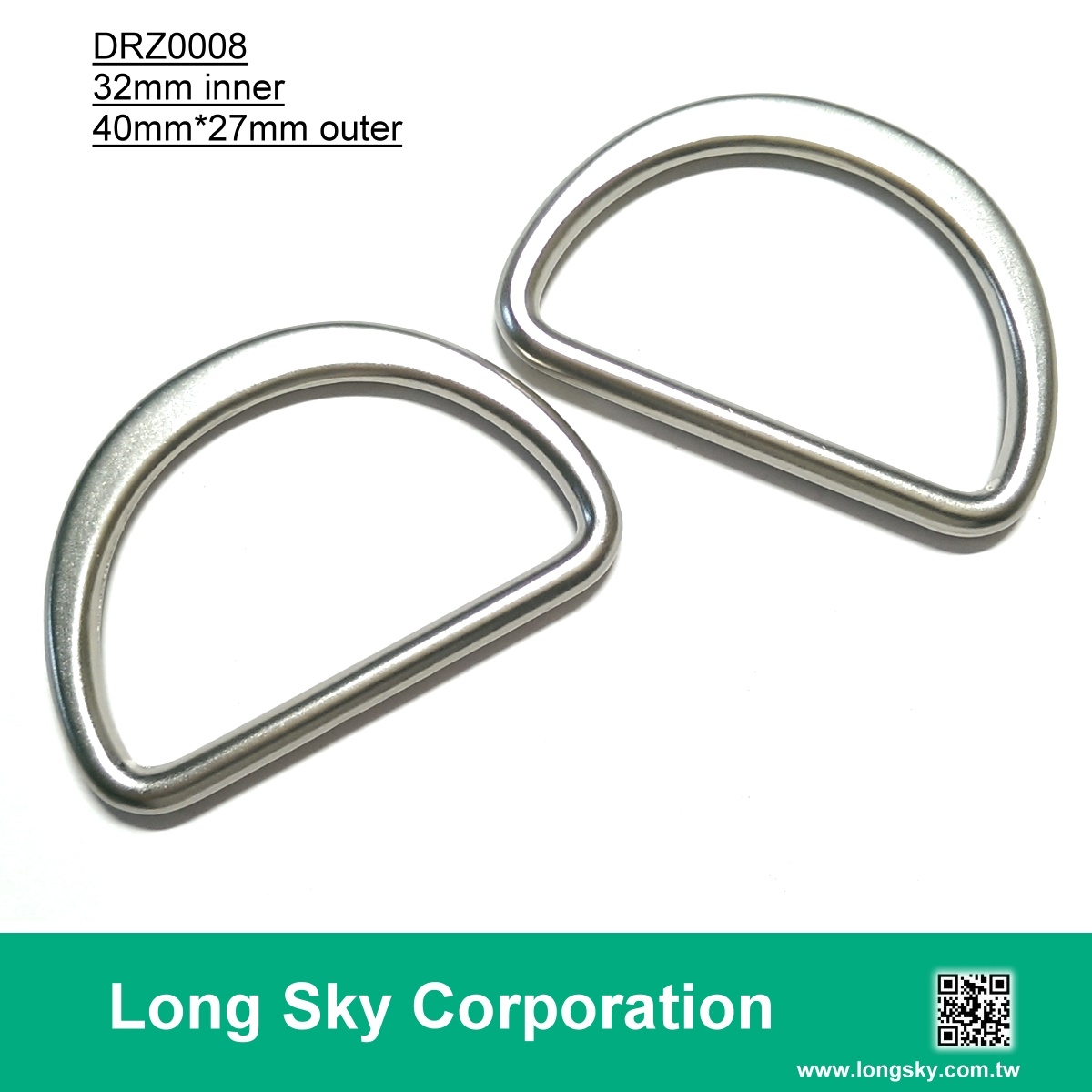 (#DRZ0008/32mm inner) matt silver d ring buckle for pet's strap belt