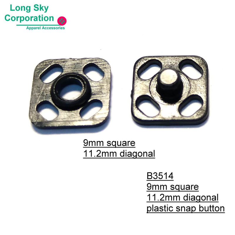 (#B3514) 9mm 2 pcs sew on sew on plastic snap button