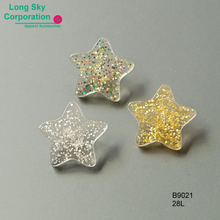 Star glitter button for DIY craft (B9021/28L)