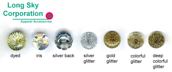 Acrylic button_iris button_glitter button_longsky button factory