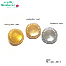 (B0304/16L,18L,20L,24L,28L,34L) pearlized golden button for women suit, pearlized silver button for lady suit