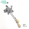 crystal flower brooch for suit coat (BR0092)