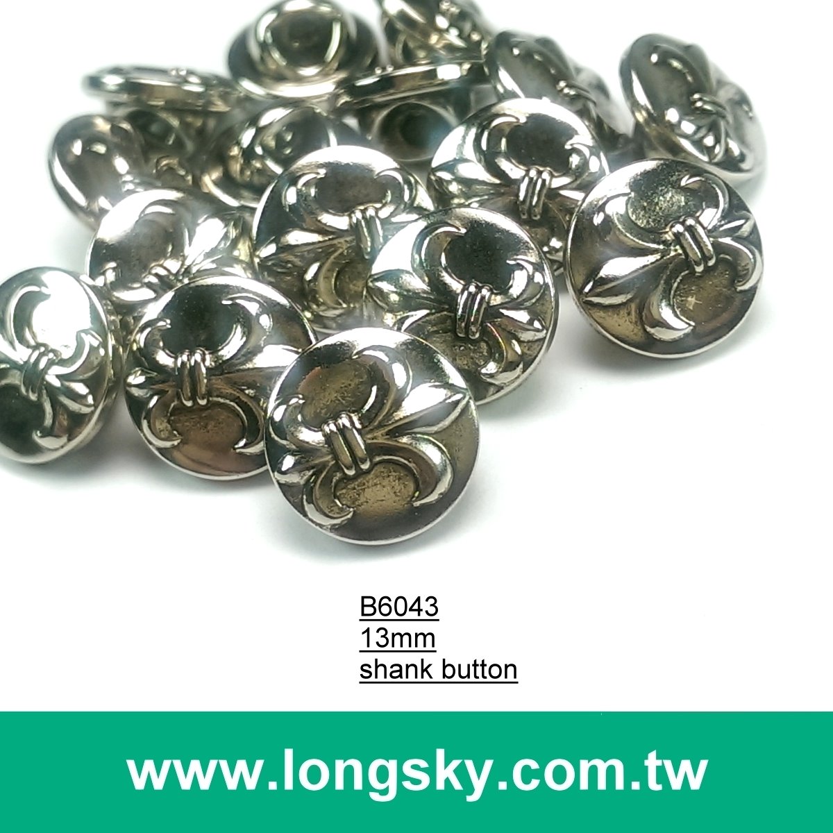 (#B6043/13mm) Taiwan made lance pattern small shank buttons for youngs shirt